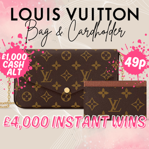 49P LOUIS VUITTON CROSSBODY BAG & CARDHOLDER + OVER £4K INSTANT WINS!