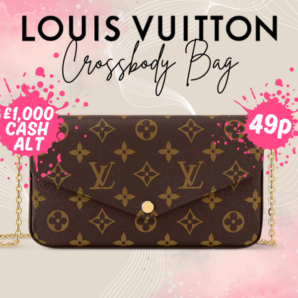 49P LOUIS VUITTON CROSSBODY BAG & CARDHOLDER + OVER £4K INSTANT WINS!