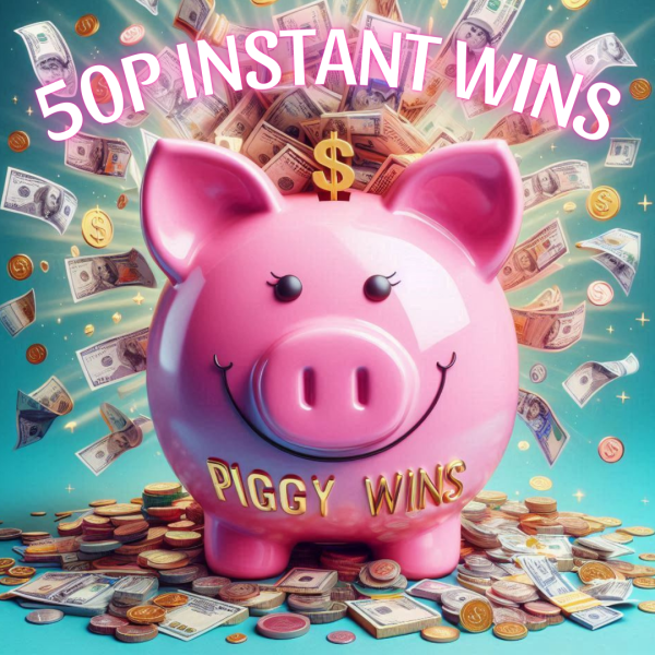 PIGGY WINS! £15K OF PRIZES FOR JUST 50P + CASH END PRIZE!