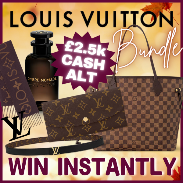 79p Autumn Louis Vuitton Bundle or £2.5k cash! PLUS huge instant wins!