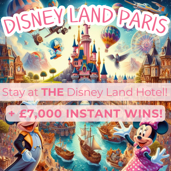 DISNEYLAND HOTEL FOR 4! 5* STAY FOR 3 DAYS + INSTANT WINS