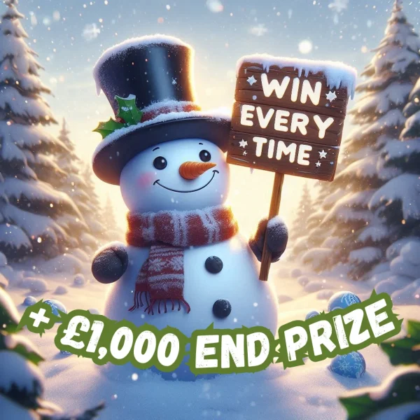 WIN EVERY TIME! 25,000 PRIZES OF UP TO £1K INSTANTLY + £1K END PRIZE!