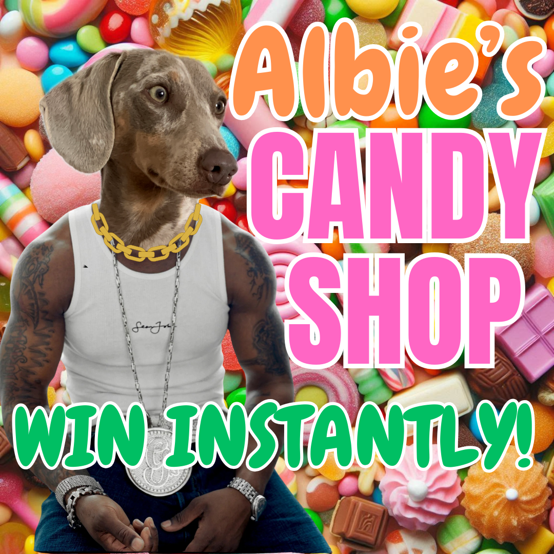 ALBIE'S CANDY SHOP! LOW ODDS 50P INSTANT WIN + £250 END PRIZE