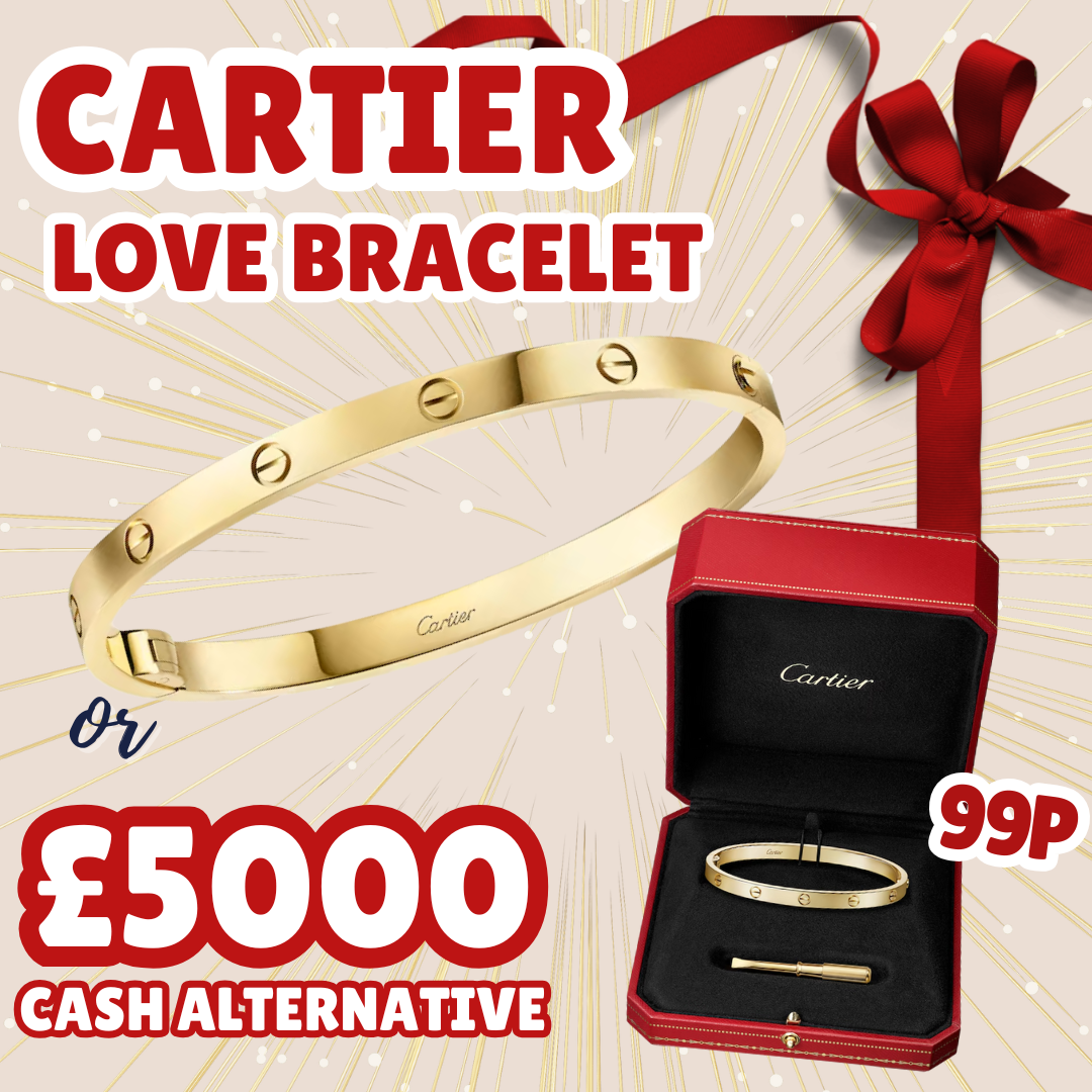 CARTIER LOVE BRACELET! £5,000 CASH ALT + INSTANT WINS