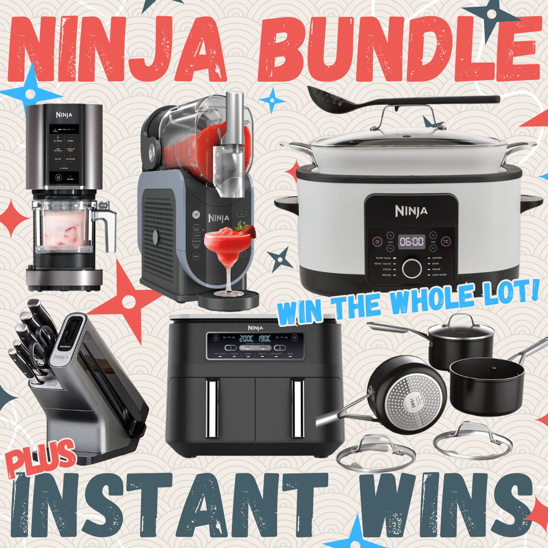 MEGA NINJA BUNDLE OR £1,000 CASH + INSTANT WINS!