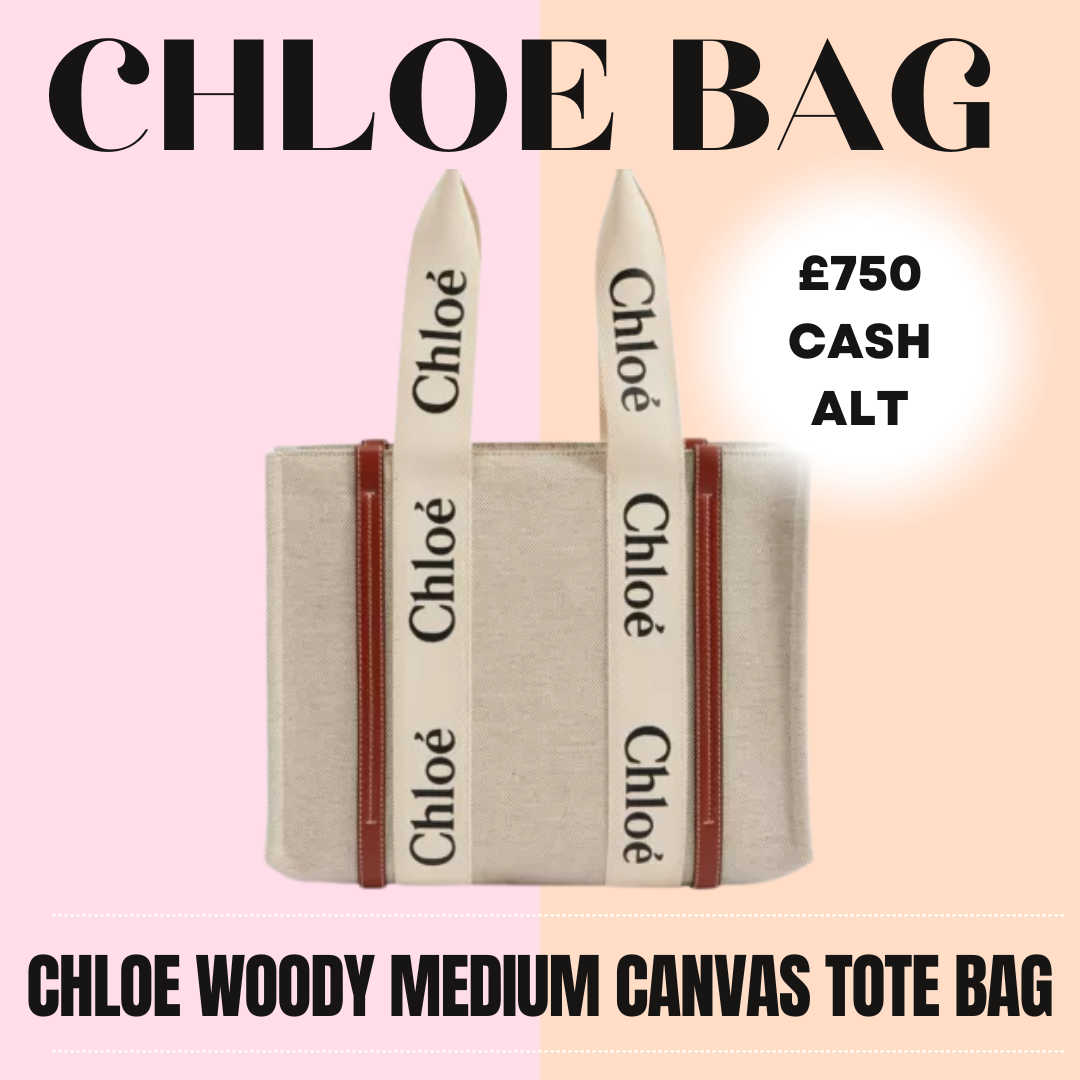 49P CHLOE MEDIUM CANVAS-COTTON TOTE BAG! £750 CASH ALT!